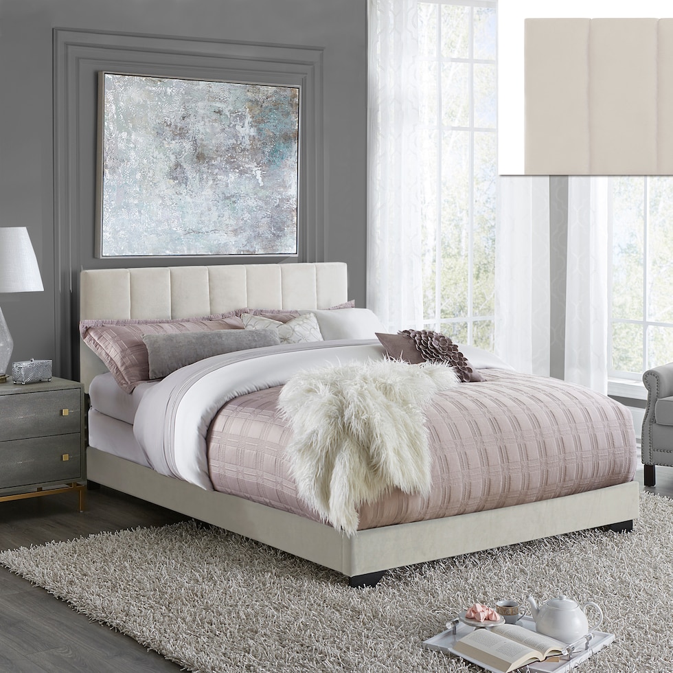reece neutral queen bed   