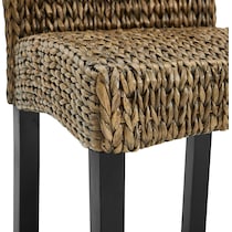 reed seagrass dark brown dining chair   