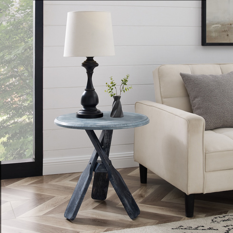 reel gray side table   