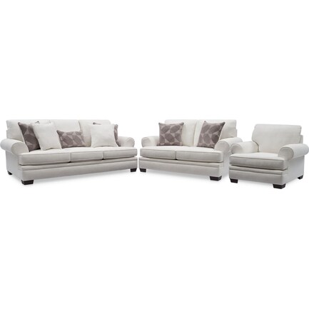 Reese Sofa, Loveseat, and Chair - Ivory