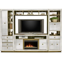 reflection entertainment mirrored entertainment wall unit   