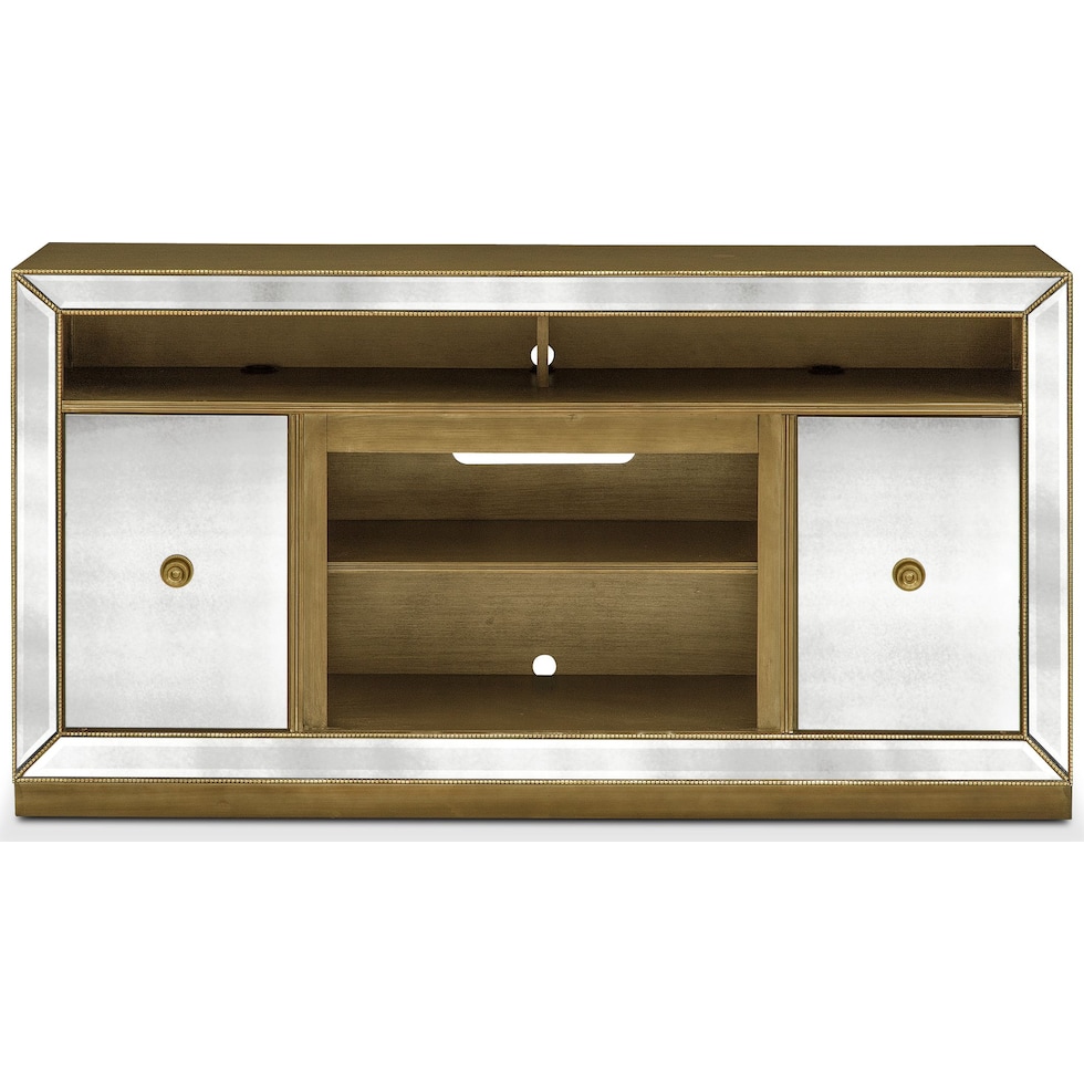 reflection entertainment silver tv console   