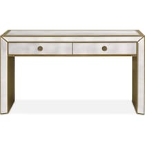 reflection antiqued mirror console table   