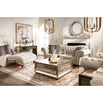 reflection antiqued mirror console table   