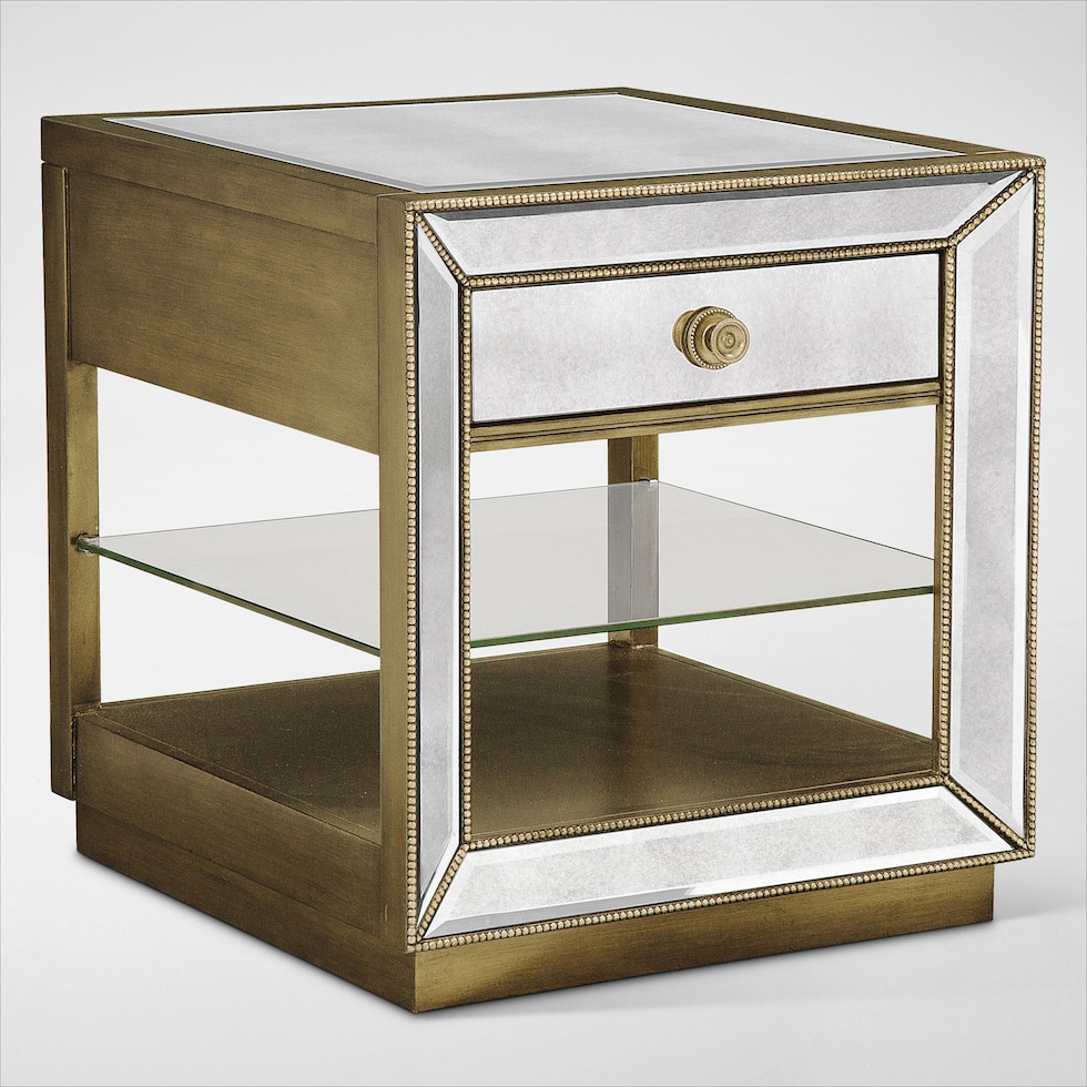 reflection silver end table   