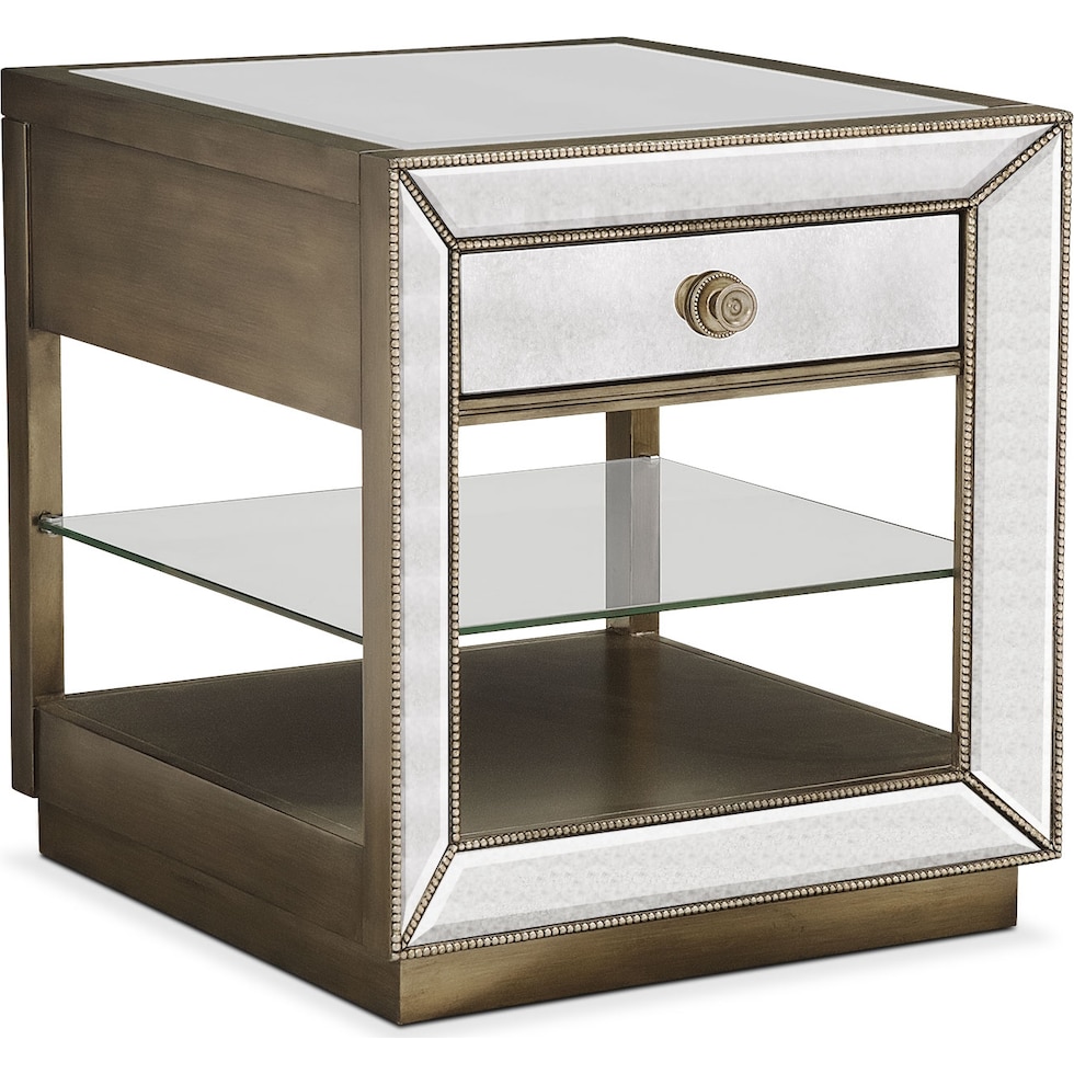 reflection silver end table   