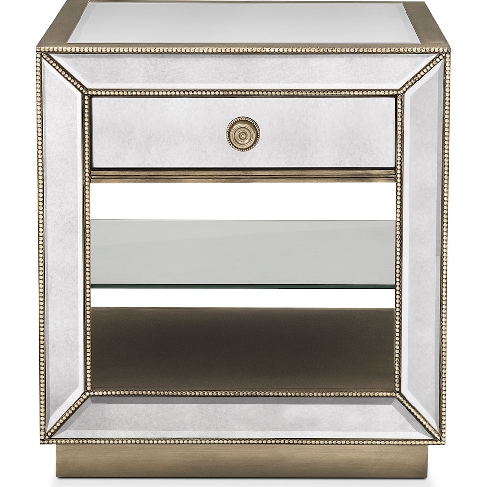 reflection silver end table   