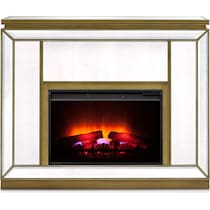 reflection silver fireplace tv stand   