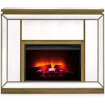 reflection silver fireplace tv stand   