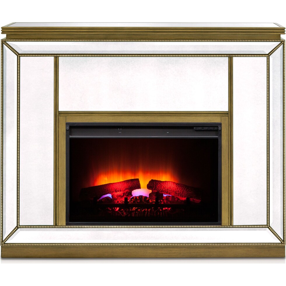 reflection silver fireplace tv stand   