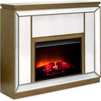 reflection silver fireplace tv stand   
