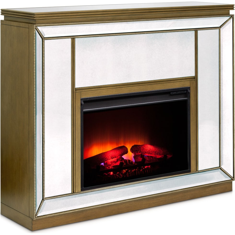 reflection silver fireplace tv stand   