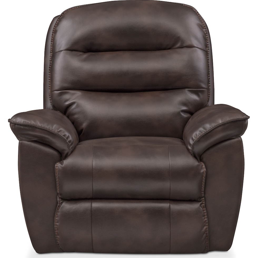 regis dark brown recliner   