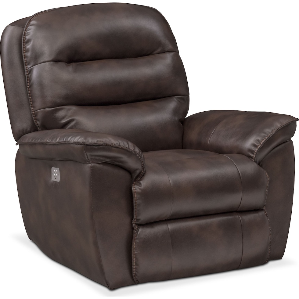 regis dark brown recliner   