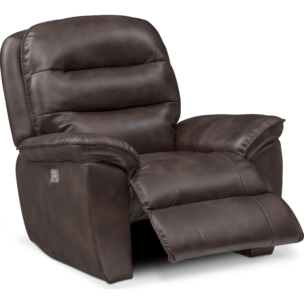 regis dark brown recliner   