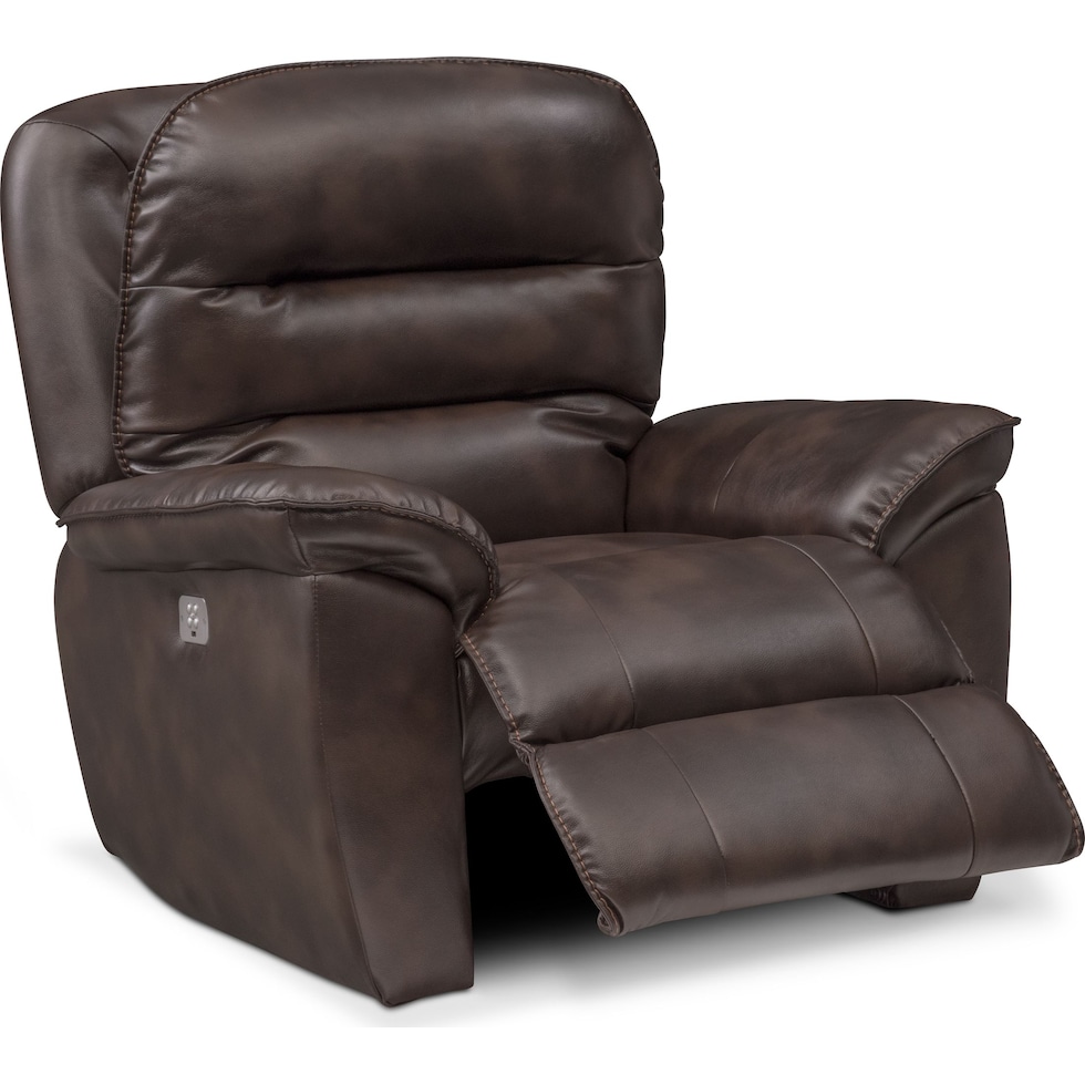 regis dark brown recliner   