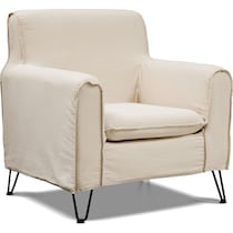 reid beige accent chair   