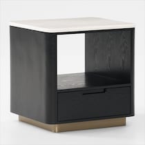 reign white end table   