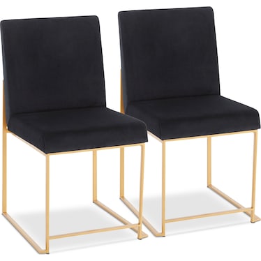 Reine Velvet Dining Chairs Set