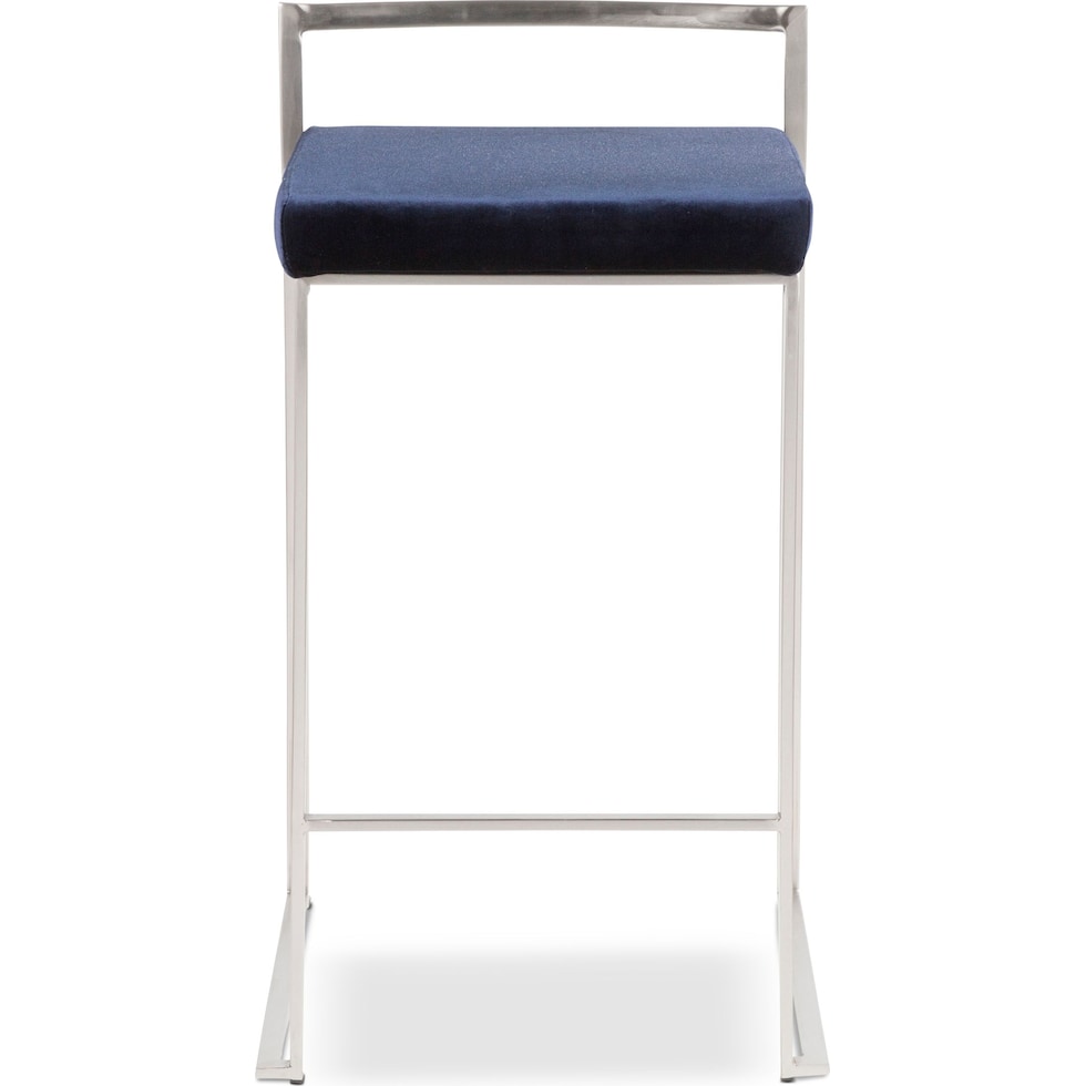 reine blue counter height stool   
