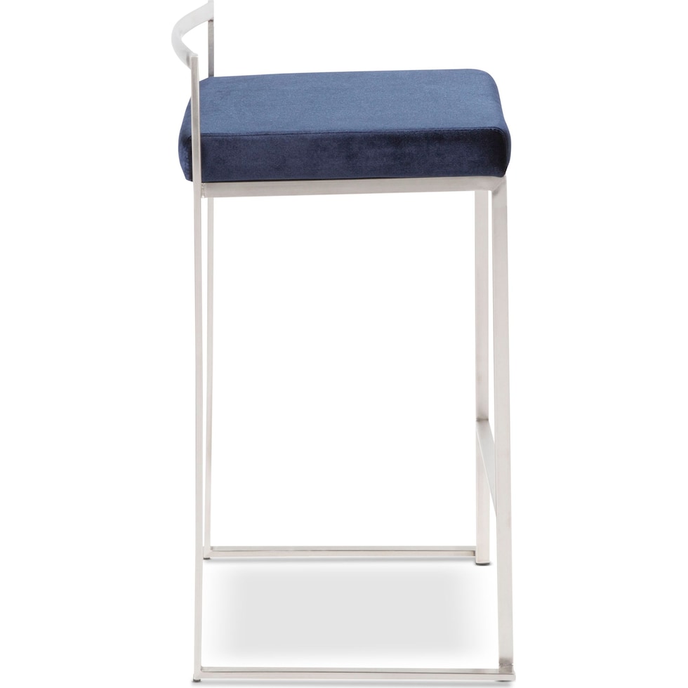 reine blue counter height stool   