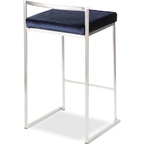 reine blue counter height stool   