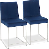 reine blue dining chair   