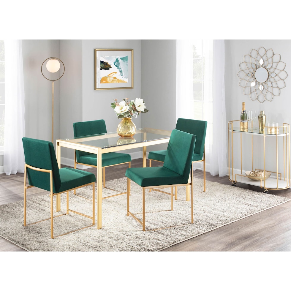 reine green dining chair   