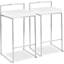 reine white counter height stool   