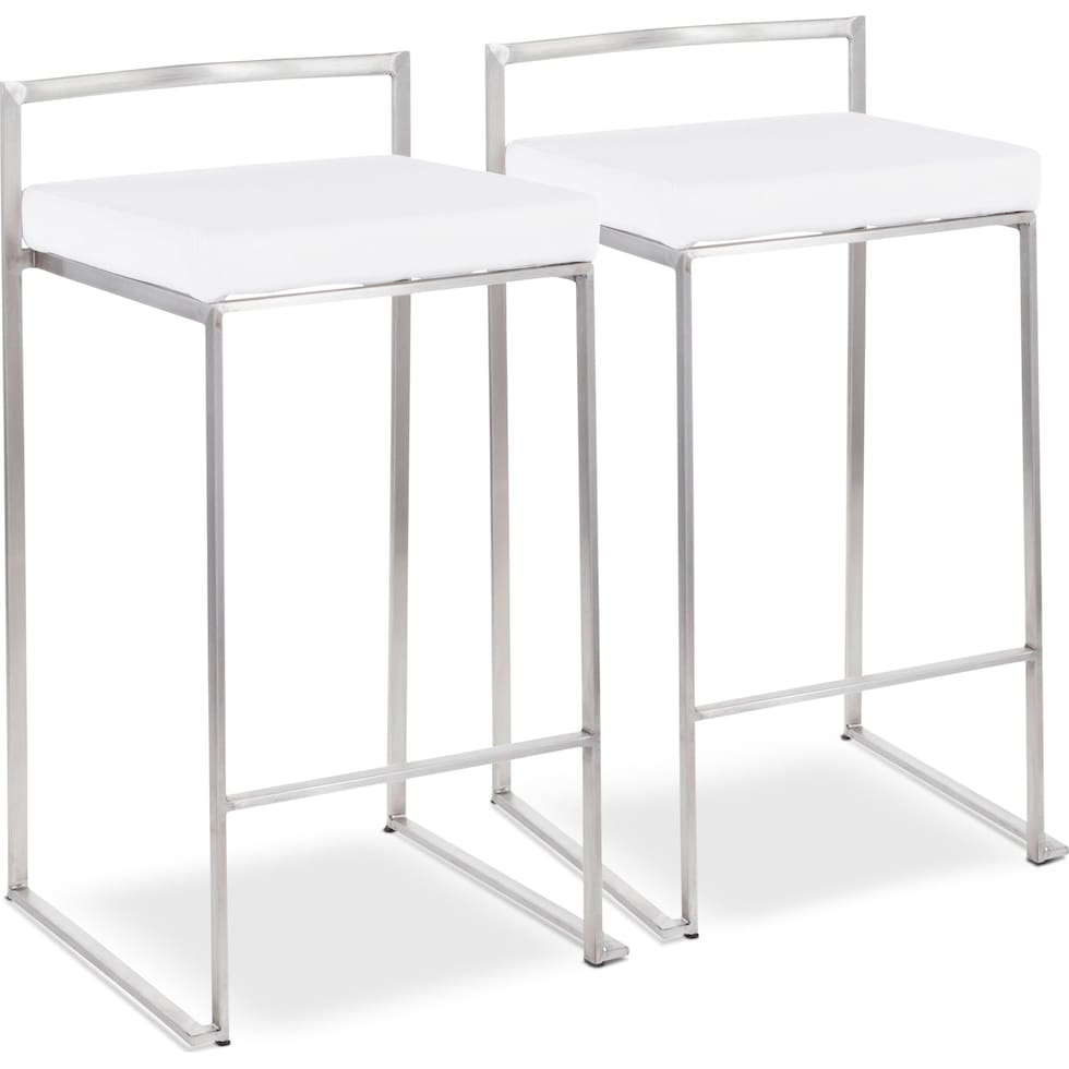 reine white counter height stool   