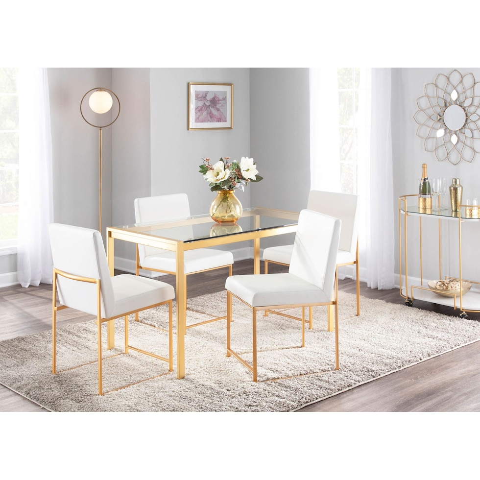 reine white dining chair   