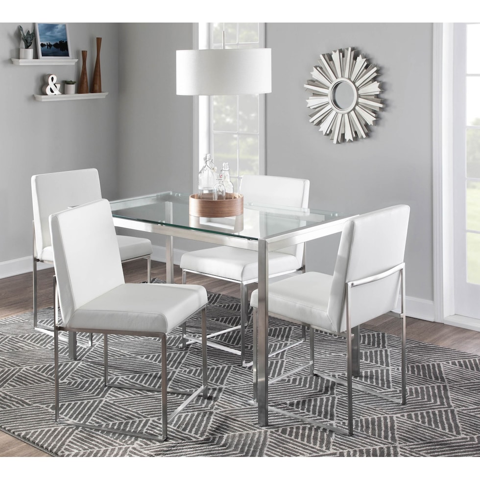 reine white dining chair   