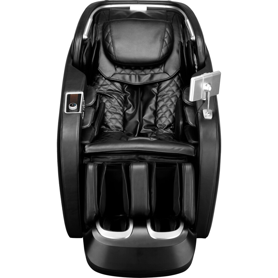 relaxed black massage chair   