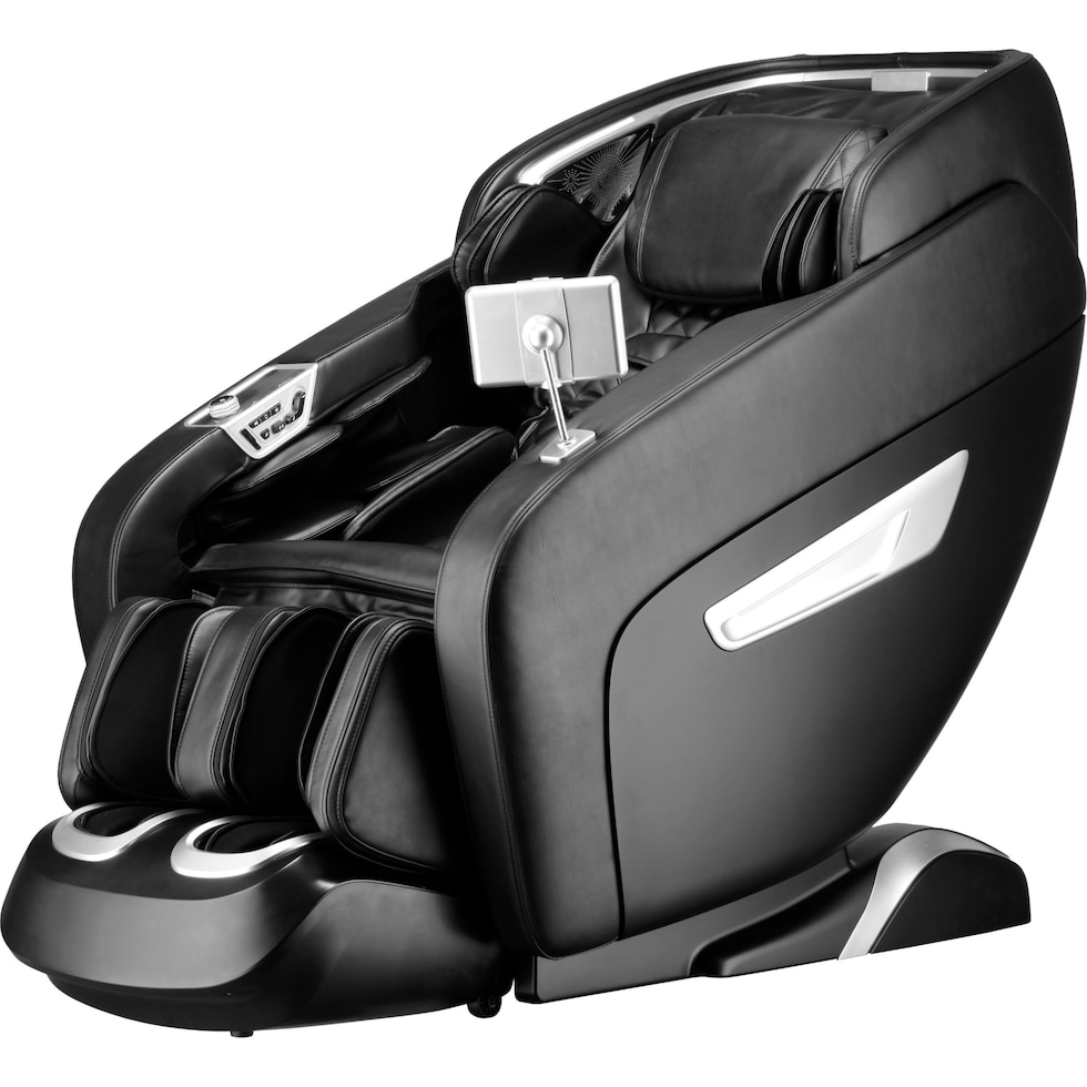 relaxed black massage chair   