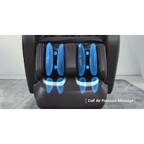 relaxed black massage chair   