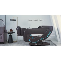 relaxed black massage chair   