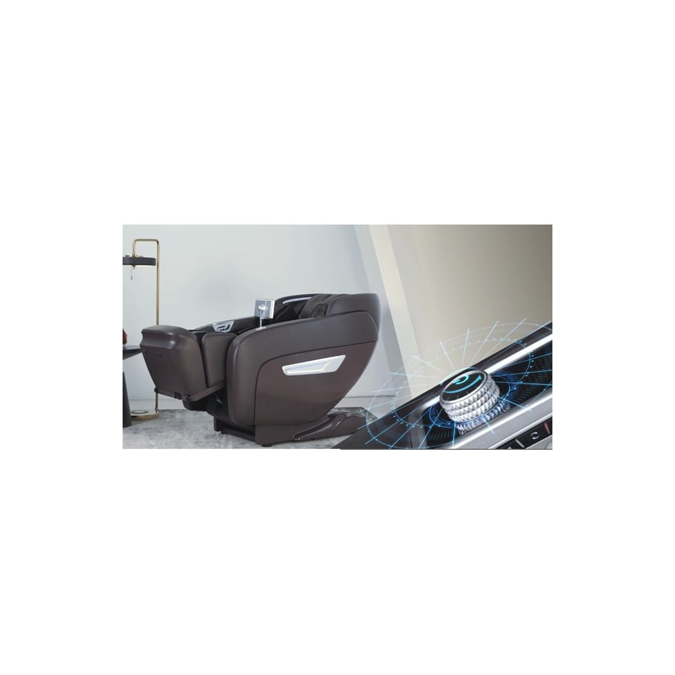 relaxed black massage chair   