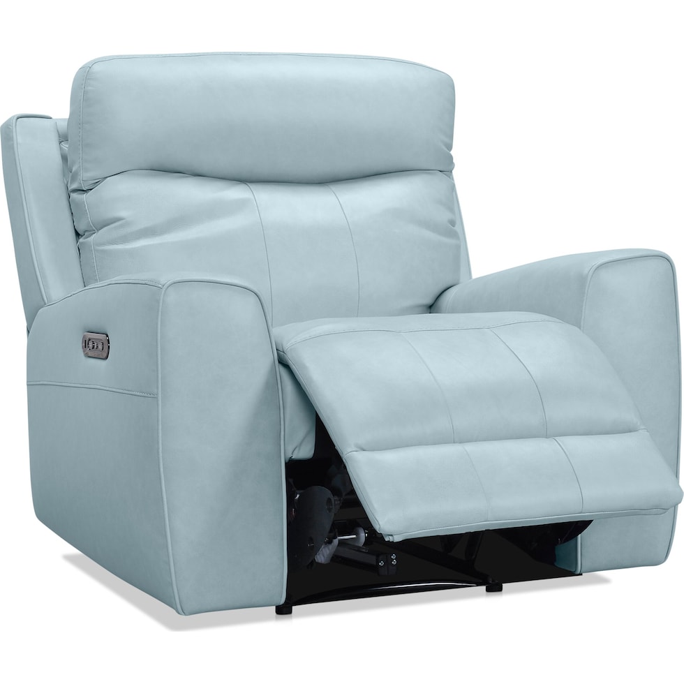 remi blue recliner   