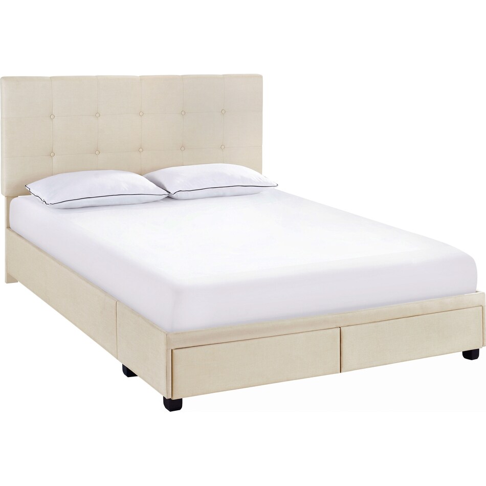 renata white king bed   