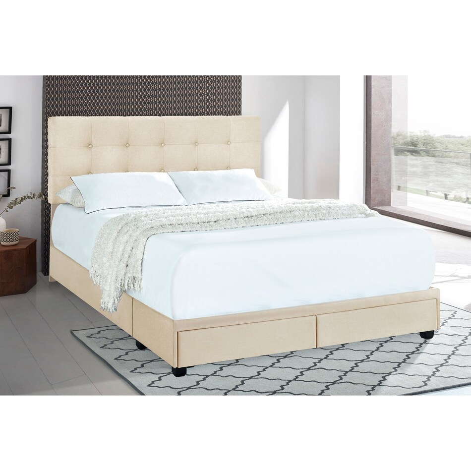 renata white king bed   
