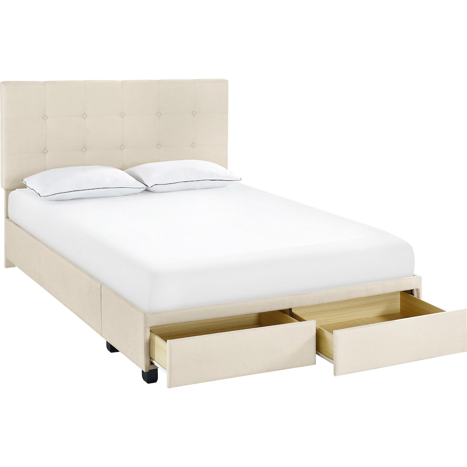 renata white king bed   