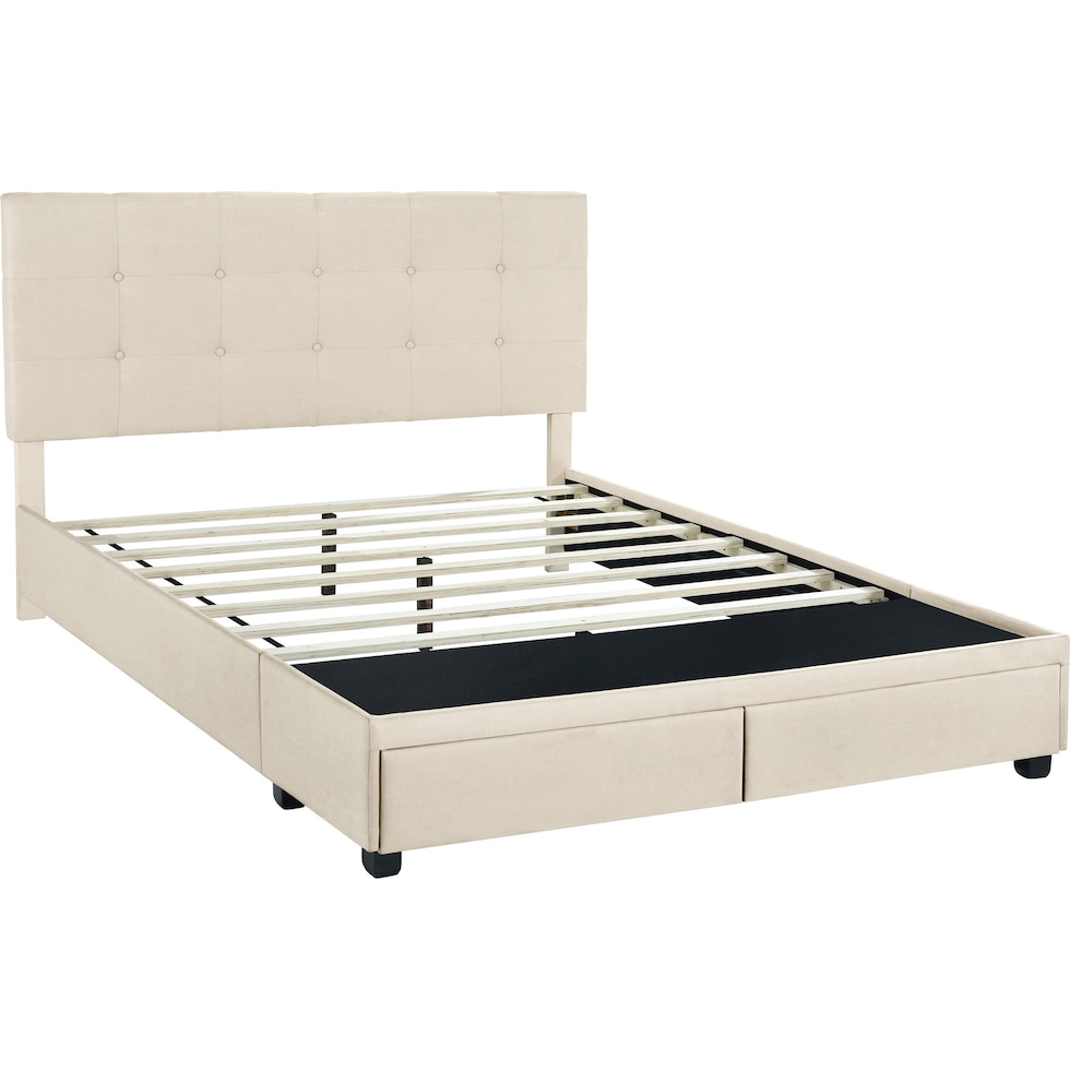 renata white king bed   