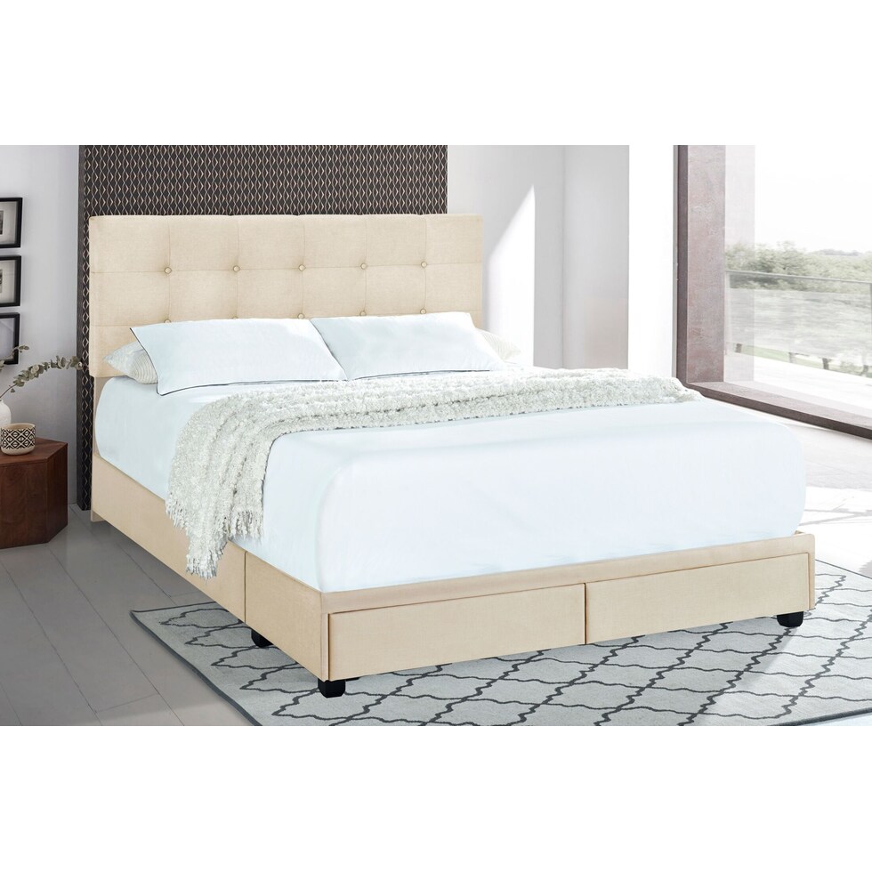 renata white queen bed   