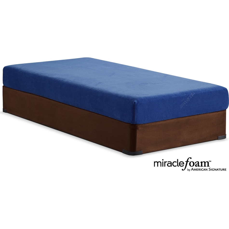 renew blue full mattress foundation set   