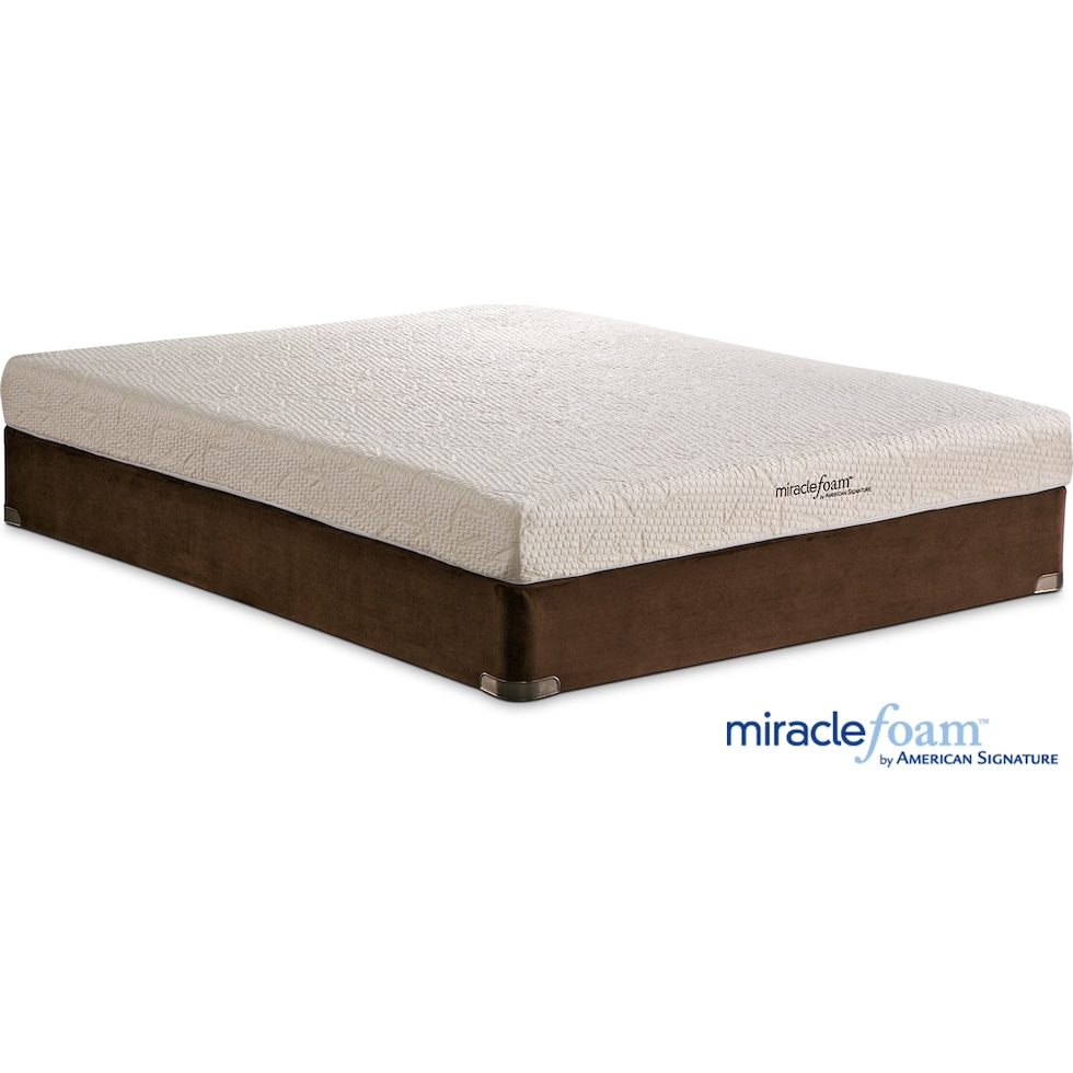 renew ii white full mattress foundation set   