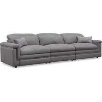 revel gray  pc power reclining sofa   