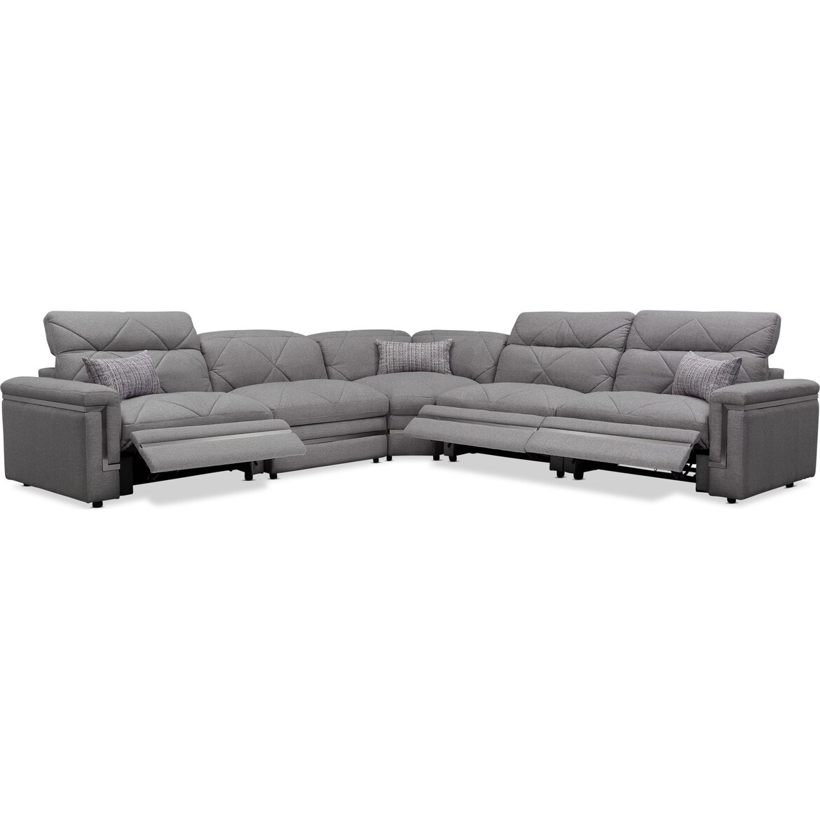 Revel 5Piece DualPower Reclining Sectional with 3 Reclining Seats