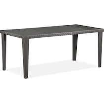 rex brown outdoor dining table   