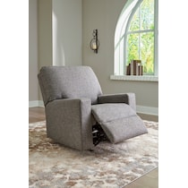 reydell gray recliner   
