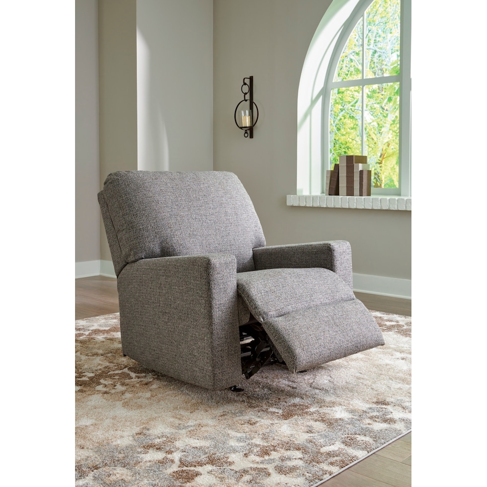 reydell gray recliner   